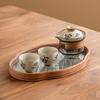 Juego de té de viaje Ruyi escrito a mano de fábrica, juego de taza exprés portátil, olla de té de cerámica para acampar al aire libre, dos tazas