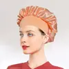 Faixa de cetim elástica alta de aba larga nova transfronteiriça touca de dormir touca de quimioterapia feminina chapéu para cuidados com o cabelo cor sólida vendas diretas de fábrica