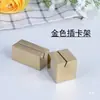 Placa de Número de Mesa Sólida Engrosada de Acero Inoxidable, Soporte para Menú, Tarjeta de Nombre de Plato, Soporte para Tarjeta de Mesa, Pinza para Menú