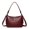 Nuevo Bolso de Madre de Cuero Suave en Relieve 2026 para Mujeres de Mediana Edad, Bolso de Hombro Cruzado de Moda Versátil de Gran Capacidad