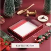 Caja de Regalo de Espino Confitado para Navidad y Año Nuevo Caja de Regalo de Chocolate con Glaseado Rojo y Dorado Fresa Caja de Empaque de Regalo Galletas de Turrón
