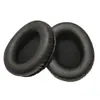 Adecuado para alimentación magnética ZH23 Funda de esponja para auriculares de cibercafé funda de repuesto engrosada para auriculares orejeras de cuero negro