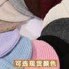 Gorra con Logo Personalizado para Mujer en Otoño e Invierno Circunferencia de Cabeza Grande Bordada Estampada Gorra de Lana Cálida Protección para los Oídos Gorra para el Frío Venta al por Mayor Gorra de Punto