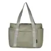 Bolsa tote transfronteiriça com múltiplos bolsos, nova bolsa de ombro para estudante e trabalhador de grande capacidade, simples, fresca e de alta qualidade para usar sob o braço