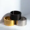 Moda Personalizada Europea y Americana 2026 Anillo Abierto de Acero de Titanio con Superficie de Arena Ultra Ancho de 12 mm Anillos de Pareja Regalo Fuente de Dropshipping