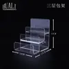 Soporte de Exhibición de Plástico Transparente Acrílico para Carteras Soporte de Cartera Soporte para Bolsos de Mano Soporte de Exhibición para Mascarillas Teléfonos Móviles Soporte de Escalera