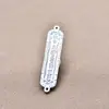 Yiluya Plata S925 Doble Cara Suerte Doble Anillo Pieza de Conexión Colgante Accesorios Pulsera Trenzada a Mano DIY Accesorios