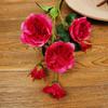 Buquê Artificial Rosa de Austin de Sete Cabeças Adereços de Decoração para Salão de Casamento Hotel Parede de Flores Dia dos Namorados Flores Artificiais