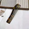 Pente de Acetato Coreano com Textura de Mármore, Pente de Dentes Largos, Pente de Cabelo com Cabo Portátil e Compacto
