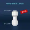 Conector de purificador de água 2 cotovelo reto válvula de esfera de três vias conexão rápida sem cartão acessórios de osmose reversa de PE