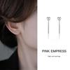 Aretes únicos estilo diseñador para mujer, Clips para orejas de moda coreana, Aretes de perlas de lujo ligero, Elementos geométricos