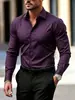 Camisa de trabajo negra formal de negocios de manga larga para hombre, corte slim, talla extra, para primavera y otoño