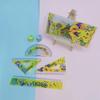 Pikachu pokemon Estudante Animação Bolinho 15cm Papelaria Conjunto de 4 peças Régua Triângulo Transferidor Régua