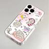 Capa de Celular com Tema de Gato Gradiente Adequada para iPhone 17 Pro Max, Apple 16, 14/13, Capa Mole Simples 15, 16