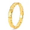 Europa e Estados Unidos transfronteiriços novo anel simples de círculo amor feminino pequeno fresco aço titânio anel de ouro 18K joia doce