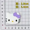 Parche de Goma Suave de PVC Cabeza de Gato de Dibujos Animados Gato Kt Accesorios para Funda de Teléfono Móvil y Tableta Materiales para Bricolaje en Casa Imán para Refrigerador
