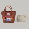 Cesta de Verduras Tejida de Dachshund, Bolso Vintage de Mimbre Bambú Paja, Bolso de Bambú Hecho a Mano Puro, Bolso de Playa