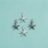 Pulsera de plata de ley S925 con colgante de estrella de mar y cristal, ideal para hacer tú mismo, con cadena de clavícula de perlas.
