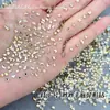 Mini Pedrería para Uñas Color Champán, Mini Pedrería Brillante Irregular Biselada de Fondo Plano para Uñas, Decoraciones de Uñas Tipo Gota de Agua