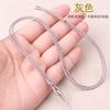 Corda de cordão de cera de abelha tecida à mão de cor clara com enrolamento simples, cordão de colar fino ajustável de jade Hetian para homens e mulheres