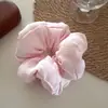 Goma para el pelo tipo choux de crema de estilo coreano, suave, rellena de algodón, 2026, nueva colección de primavera, dulce y fresca, para coleta