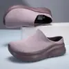 Zapatos Casuales Nuevos de Primavera, Zapatos Tipo Calceta Transpirables de Tejido Fly-Knit, Zapatillas Slip-On de Suela Gruesa para Parejas, Zapatos de Medio Uso Cruzados de Talla Grande