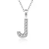 Amazon transfronterizo nuevo collar con incrustaciones de circonita de diamantes completos 26 letras inglesas femenino acero de titanio colgante DIY cadena de clavícula