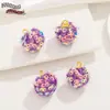 Color 16mm con lentejuelas AB bola de pelo colgante pendientes collar colgante pendientes colgantes hechos a mano diy accesorios material