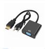 Adaptador convertidor HDMI hembra a VGA macho con audio para proyector, pantalla de computadora HD, decodificador HDMI