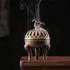 Quemador de Incienso Cerámico de Tres Patas y Patas Altas Quemador de Incienso Doméstico de Interior de Tres Patas Antiguo Quemador de Aromaterapia de Sándalo Quemador para Ceremonia de Té Zen