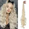 Peruca europeia e americana 32 polegadas rabo de cavalo peruca wrap-around extensões de cabelo rabo de cavalo feminino varinha mágica rabo de cavalo vara cabelo rabo de cavalo