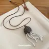 Nuevo Collar de Perlas con Borla de Corazón de Fruta Estilo Chino, Cadena para Suéter Retro Étnica de Lujo Ligero de Gama Alta con un Diseño Único para Mujeres de Nicho