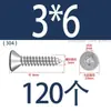 Tornillo autorroscante de cabeza hexagonal avellanada de acero inoxidable 304, grado 8.8, niquelado, M4M5