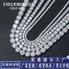 Producto del Fabricante en Stock, Popular en Europa y América, Cadena de Tenis para Hombre de Plata 925 de 5 mm/6,5 mm con Piedra Única de Moissanita Hipho