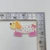 Lindo Dibujo Animado Color Puntos Acrílico Perro DIY Adorno para la Cabeza Funda para Teléfono Móvil Agujero Decorativo Accesorios para Zapatos Lote Accesorios para el Cabello