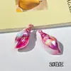 64X30Mm Banhado a Cor Gradiente Duas Cores Grande Concha Acrílico DIY Chaveiro Pingente Acessório