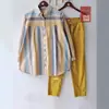 Sudeste Asiático Cruzamento Primavera e Outono Tamanho Grande Caimento Solto Casual Listrado Moda Manga Longa Roupa Esportiva Cruzamento Atacado
