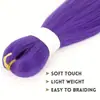 Coleta trenzada morada de 26 pulgadas, Rumi de película, para niños y adultos, color universal, extensión de cabello, paquete de coleta