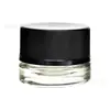 5ml 5g Crema para Ojos Crema Facial Botella de Vidrio Tapa Protectora Anti-Niños Botella Sub-Botella de Vidrio Concentrado Botella de Cáñamo Sellada