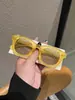 Lentes de Sol de Alta Gama para Mujer, Lentes de Sol Marrones de Montura Pequeña, Forma Cóncava de Celebridad de Internet, Protector Solar, Artefacto de Maquillaje Estilo Nuevo 2025