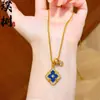Loja de Ouro Mesmo Estilo Banhado a Ouro Gelo Triturado Trevo de Quatro Folhas Cabacinha Colar para Mulheres, Versátil e Elegante, Borboleta em Forma de Coração Corrente de Clavícula Joia