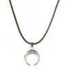 Colar Personalizado de Cordão Encerado Estilo Retro Europeu e Americano para Homens e Mulheres, Pingente Hip-Hop da Moda, Acessório Simples e Versátil