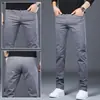 Pantalones casuales de otoño de Hong Kong para hombre, corte slim, pierna recta, modernos, de alta gama, versátiles, pantalones largos de negocios casual de moda