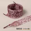 Cadarços Largos de 2,5cm 4cm Cadarços de Renda de Fio de Fita com Estampa de Leopardo Cadarços Largos Planos de Chiffon com Estampa de Leopardo