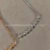 Versión Alta Collar de Panal Shangmei Pendientes Redondos Huecos Pulsera Corte CNC Baño Grueso Oro 18k Oro Rosa Cadena para Clavícula