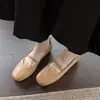 Solado Silencioso Lavável Couro de Vaca Confortável para o Trabalho Mary Jane Sapatos Outono 2026 Salto Grosso Baixo Bico Redondo Couro Genuíno Sapatos Femininos