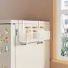 Estante de Almacenamiento Lateral para Refrigerador, Organizador de Cocina Multifuncional, Estante con Ganchos Multicapa sin Taladro