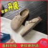 Pantuflas Baotou para mujer, primavera y verano 2023, estilo nuevo, planas, de moda, con lazo, tacón bajo, antideslizantes, sandalias informales