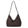 Primavera 2026 Nuevo Estilo Coreano Nicho Cuadros Cordón Plisado Bolsa Nube Mochila de Gran Capacidad Bolso de Hombro Bolso para Mujer