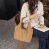 Bolso de mano casual y sencillo para comercio exterior, bolso artístico de estilo japonés versátil para el día a día, sensación relajada, bolsa de lona de gran capacidad